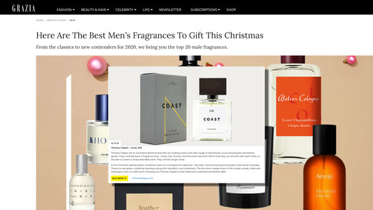 Grazia say Coast is one of the 'Best Men's Fragrances To Gift This Christmas'