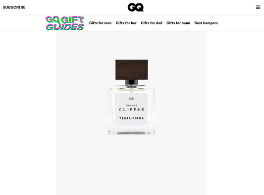 Thomas Clipper's Terra Firma fragrance for men as recommended in British GQ