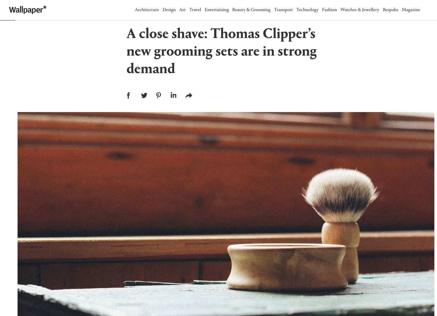 Wallpaper: "Thomas Clipper’s new grooming sets are in strong demand"