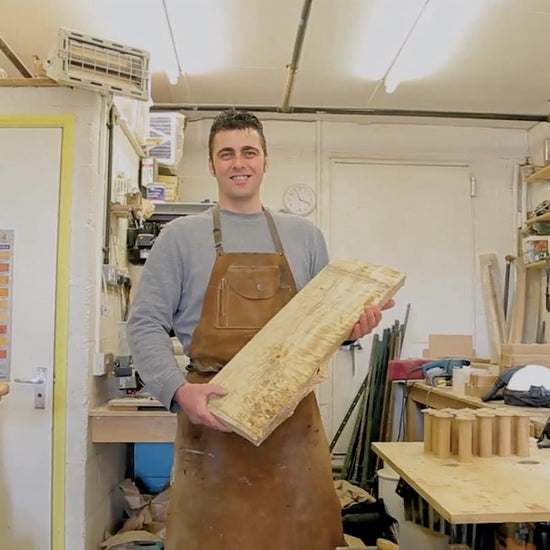 A video about Richard, our artisan wood turner, and how he handmakes our Anniversary Set.
